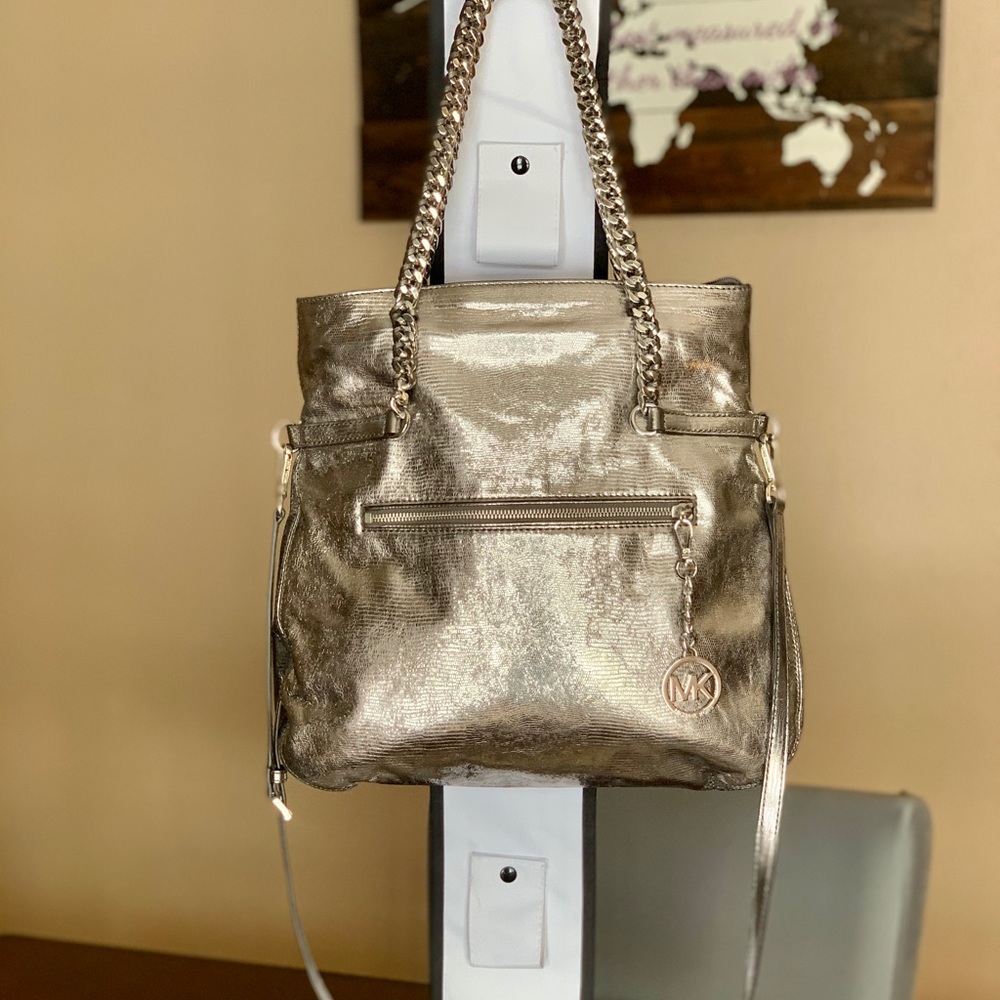 Shiny Silver Michael Kors Purse